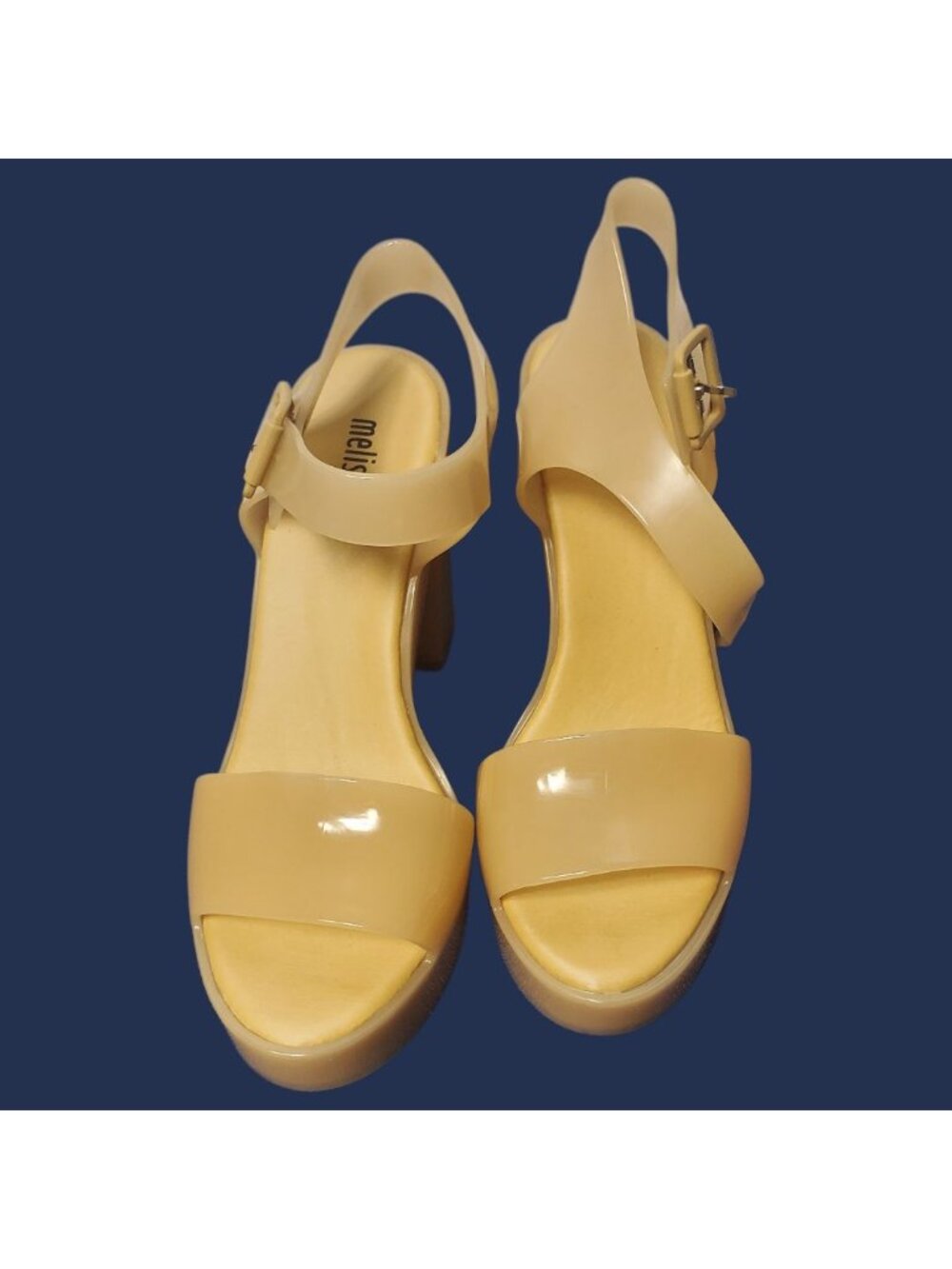 Melissa Mar Heels Womens  Strap Platform Sandals  Beige Size 6